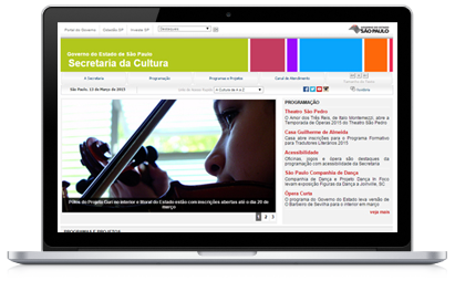 Portal da Secretária da Cultura do Estado de São Paulo